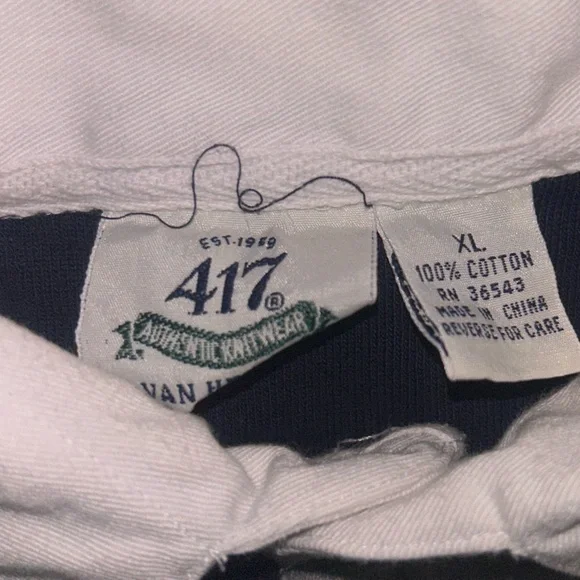 90s Colorblock Long Sleeve Rugby Polo Shirt XL - Picture 2 of 3